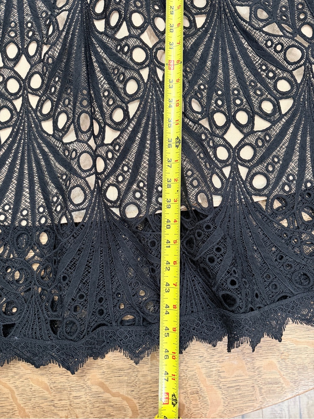 NWT Lace Crochet Midi Dress Wedding Guests Formal Events Large Black - Picture 15 of 15